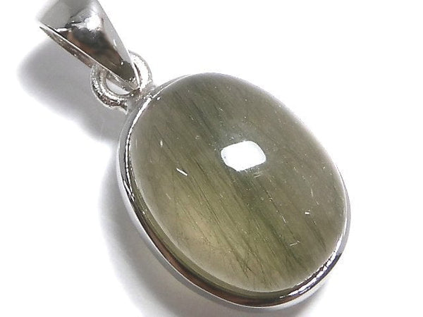 [Video][One of a kind] Actinolite in Quartz AAA Pendant Silver925 NO.22