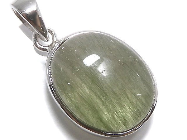 [Video][One of a kind] Actinolite in Quartz AAA Pendant Silver925 NO.23
