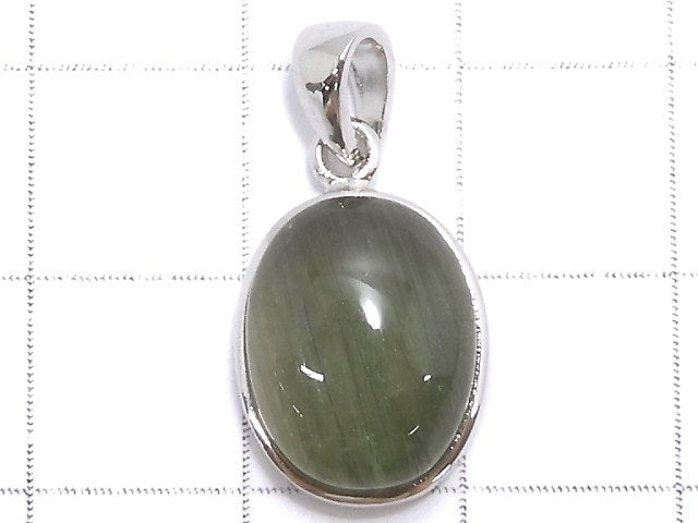 [Video][One of a kind] Actinolite in Quartz AAA Pendant Silver925 NO.24