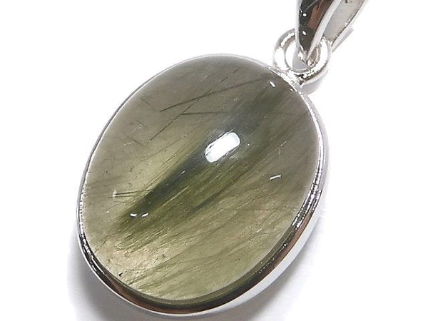 [Video][One of a kind] Actinolite in Quartz AAA Pendant Silver925 NO.27