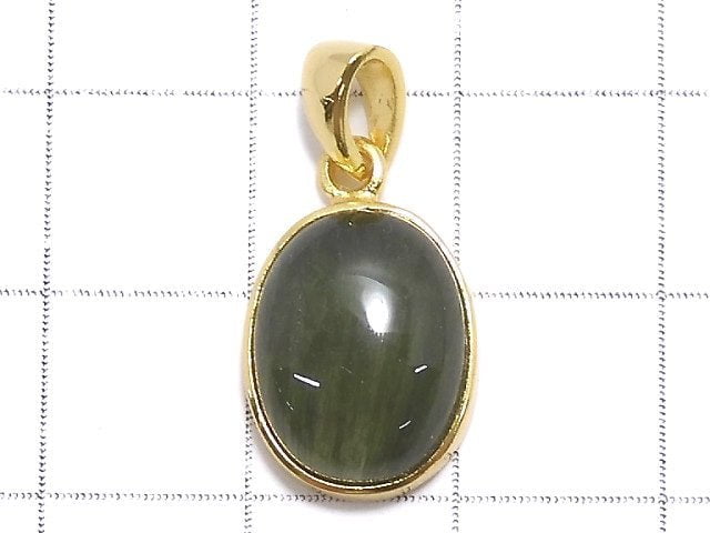 [Video][One of a kind] Actinolite in Quartz AAA Pendant 18KGP NO.30