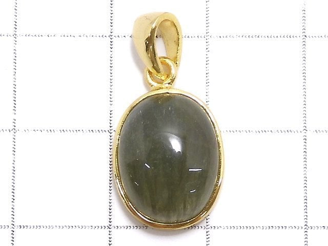 [Video][One of a kind] Actinolite in Quartz AAA Pendant 18KGP NO.31