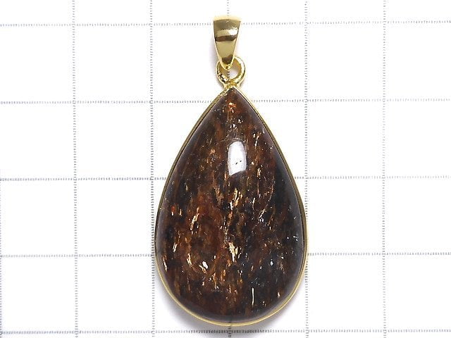 [Video][One of a kind] Copper Rutilated Quartz AAA Pendant 18KGP NO.66