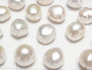[Video]Fresh Water Pearl AA++ Loose stone Potato-Baroque 11-12mm White [Half Drilled Hole] 5pcs