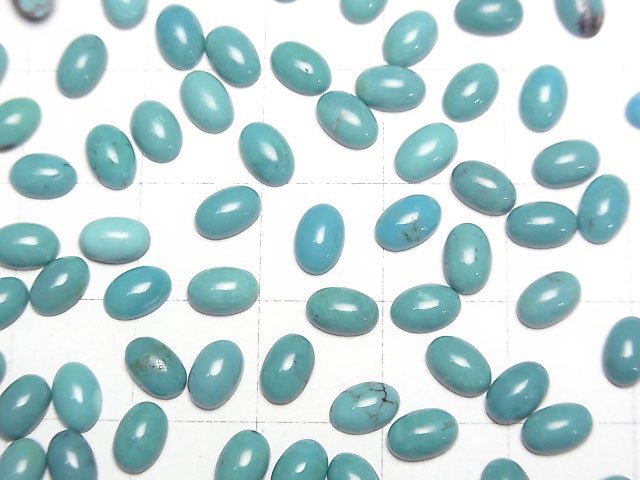 [Video]Turquoise AA++ Oval Cabochon 6x4mm 5pcs