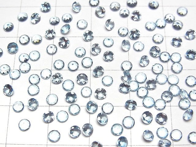 [Video]High Quality Apatite AAA Loose stone Round Faceted 3x3mm 5pcs