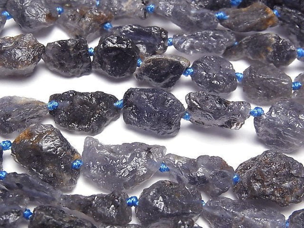 [Video] Iolite Rough Rock Nugget 1strand beads (aprx.15inch/38cm)