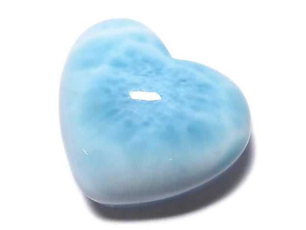[Video][One of a kind] High Quality Larimar Pectolite AAA Heart [Half Drilled Hole] 1pc NO.411