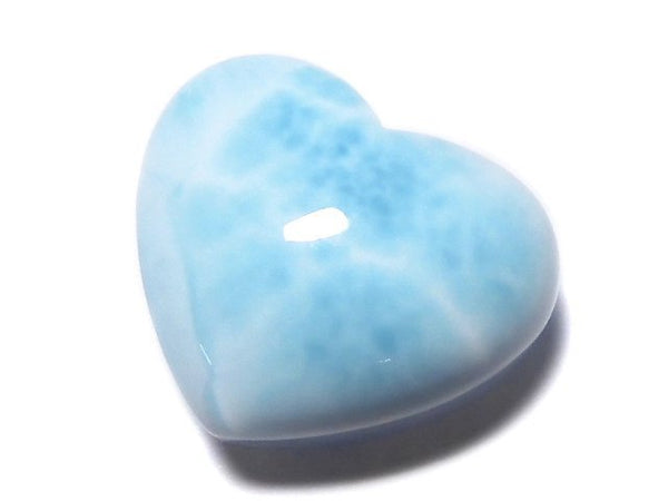 [Video][One of a kind] High quality Larimar Pectolite AAA Heart [Half Drilled Hole] 1pc NO.412