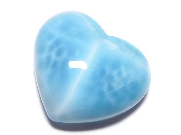 [Video][One of a kind] High Quality Larimar Pectolite AAA Heart [Half Drilled Hole] 1pc NO.413