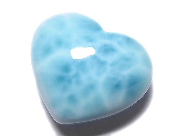 [Video][One of a kind] High Quality Larimar Pectolite AAA Heart [Half Drilled Hole] 1pc NO.415