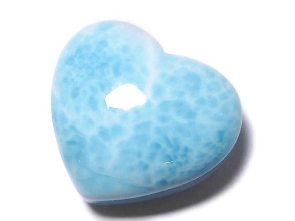 [Video][One of a kind] High quality Larimar Pectolite AAA Heart [Half Drilled Hole] 1pc NO.416