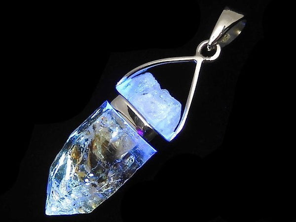 [Video][One of a kind] Oil in Quartz Point Pendant Silver925 1pc NO.26