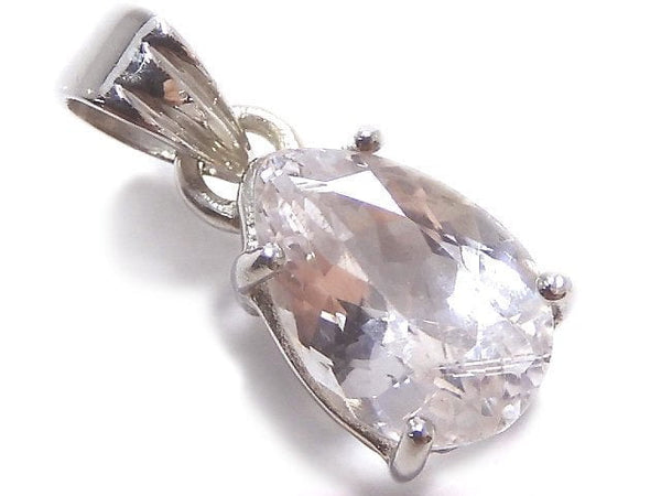 [Video][One of a kind] High Quality Kunzite AAA Faceted Pendant Silver925 NO.48