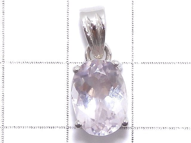 [Video][One of a kind] High Quality Kunzite AAA Faceted Pendant Silver925 NO.53