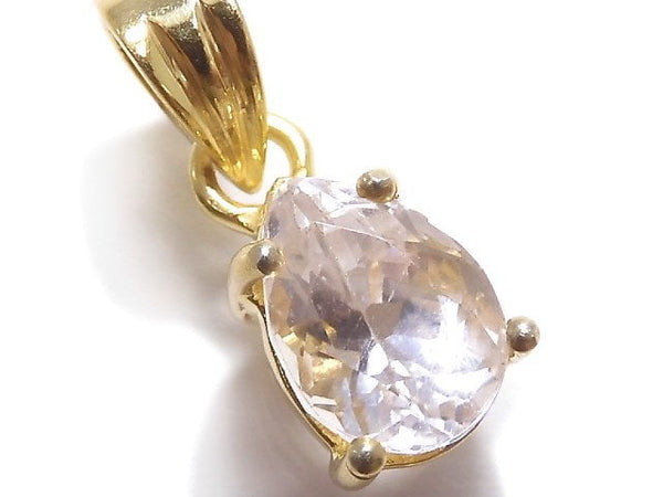 [Video][One of a kind] High Quality Kunzite AAA Faceted Pendant 18KGP NO.57