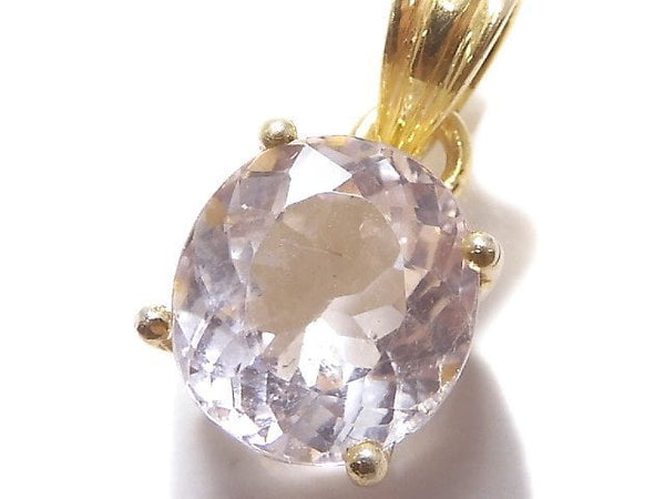 [Video][One of a kind] High Quality Kunzite AAA Faceted Pendant 18KGP NO.65
