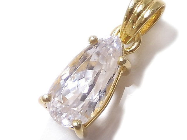 [Video][One of a kind] High Quality Kunzite AAA Faceted Pendant 18KGP NO.66