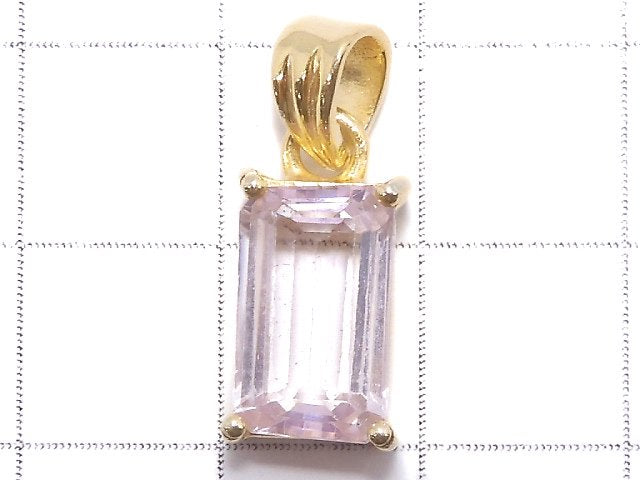 [Video][One of a kind] High Quality Kunzite AAA Faceted Pendant 18KGP NO.67