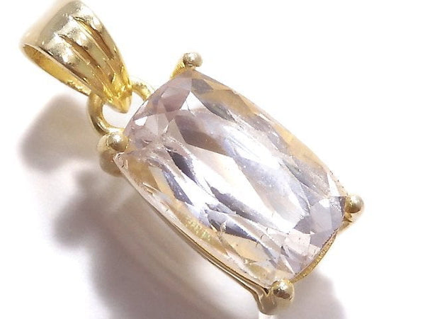 [Video][One of a kind] High Quality Kunzite AAA Faceted Pendant 18KGP NO.69