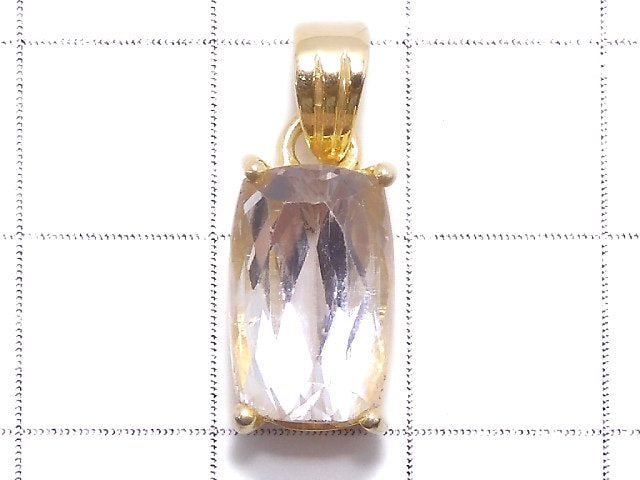 [Video][One of a kind] High Quality Kunzite AAA Faceted Pendant 18KGP NO.69