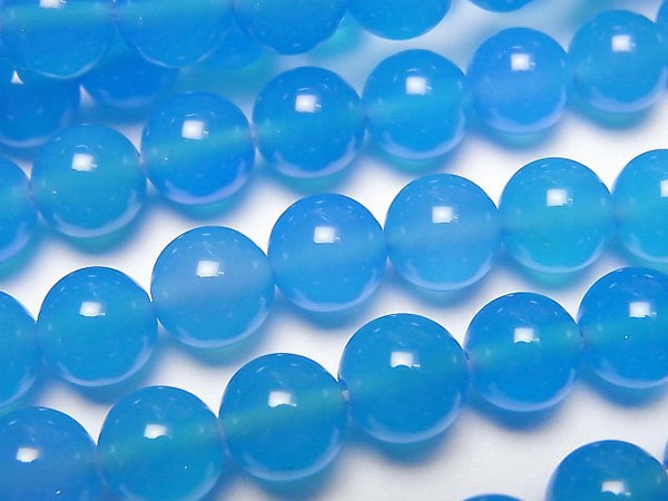 [Video] Blue Agate AAA Round 8mm 1strand beads (aprx.15inch/36cm)