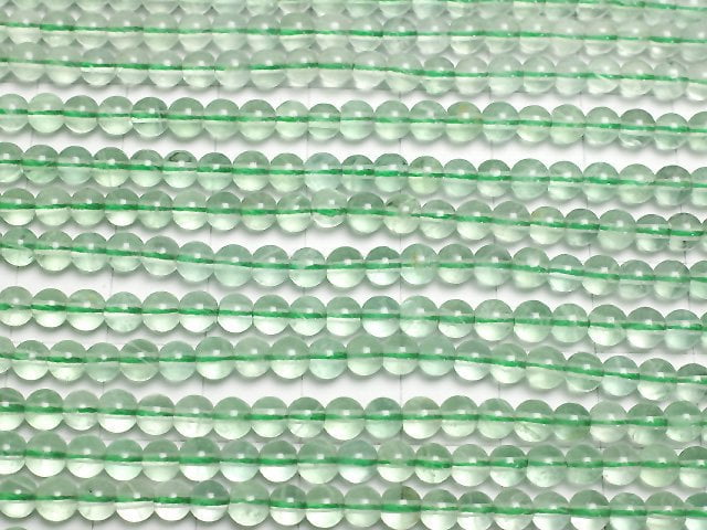[Video] Green Fluorite AAA- Round 4mm 1strand beads (aprx.15inch/38cm)