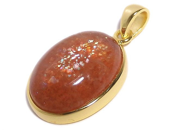 [Video][One of a kind] Sunstone AAA Pendant 18KGP NO.81