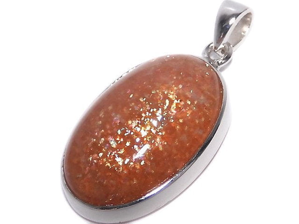 [Video][One of a kind] Sunstone AAA Pendant Silver925 NO.91