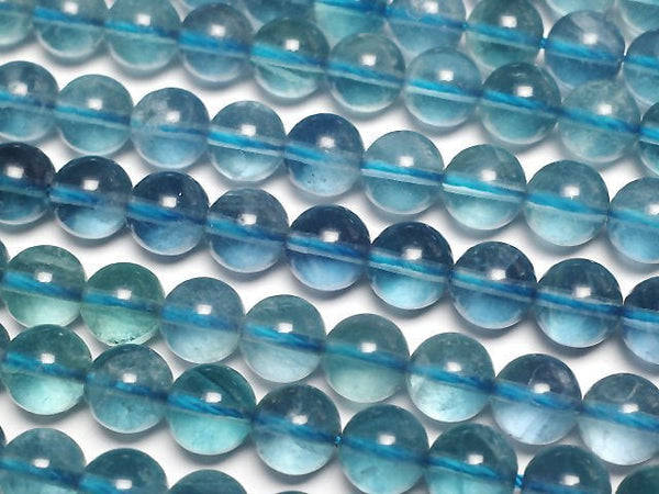 [Video] Blue green Fluorite AAA- Round 6mm half or 1strand beads (aprx.15inch/36cm)
