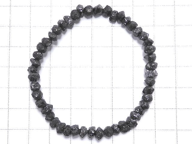 [Video] [One of a kind] [1mm hole] Black Diamond Rough Nugget Bracelet NO.101