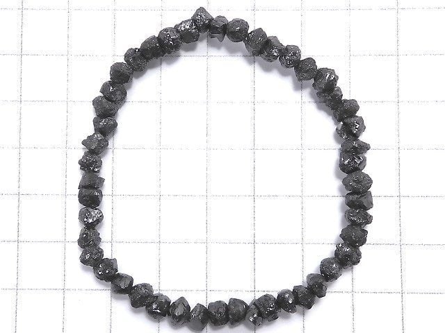 [Video] [One of a kind] [1mm hole] Black Diamond Rough Nugget Bracelet NO.102