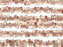 [Video]High Quality Oregon Sunstone AAA- Drop Faceted Briolette half or 1strand beads (aprx.7inch/18cm)