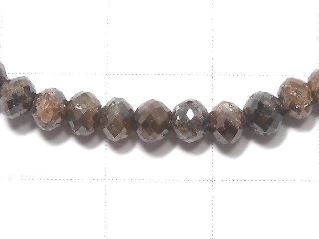 [Video][One of a kind] [1mm hole] Brown Diamond Faceted Button Roundel Bracelet NO.1