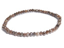 [Video][One of a kind] [1mm hole] Brown Diamond Faceted Button Roundel Bracelet NO.2
