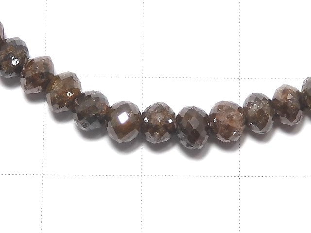 [Video] [One of a kind] [1mm hole] Brown Diamond Faceted Button Roundel Bracelet NO.3