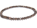 [Video] [One of a kind] [1mm hole] Brown Diamond Faceted Button Roundel Bracelet NO.3