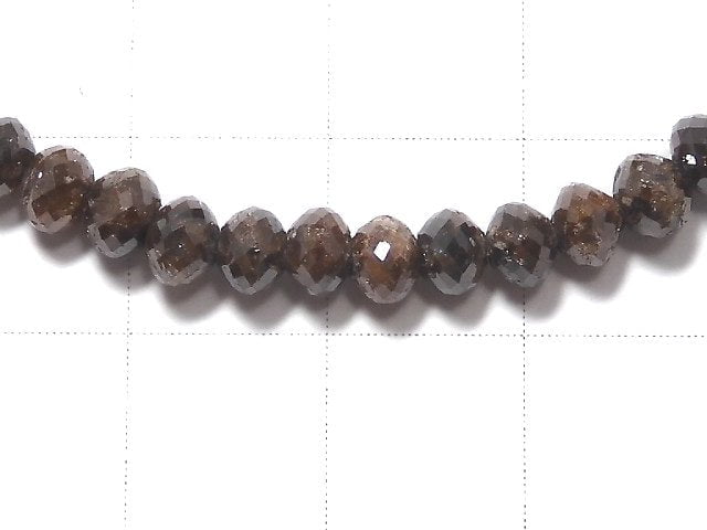 [Video][One of a kind] [1mm hole] Brown Diamond Faceted Button Roundel Bracelet NO.4