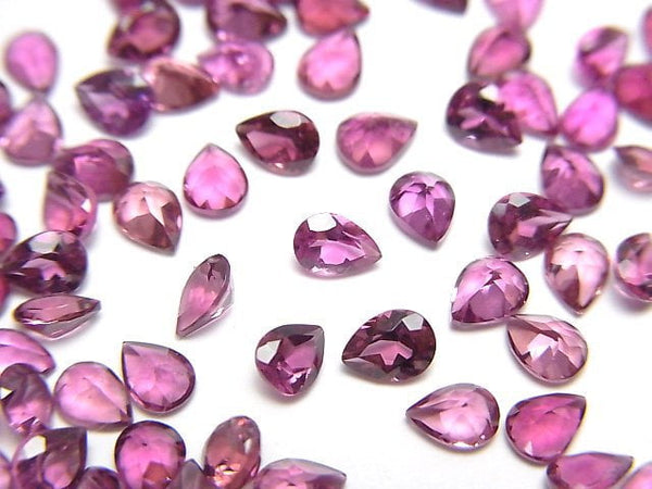 [Video]High Quality Pink Tourmaline AAA Loose stone Pear shape Faceted 4x3mm 5pcs