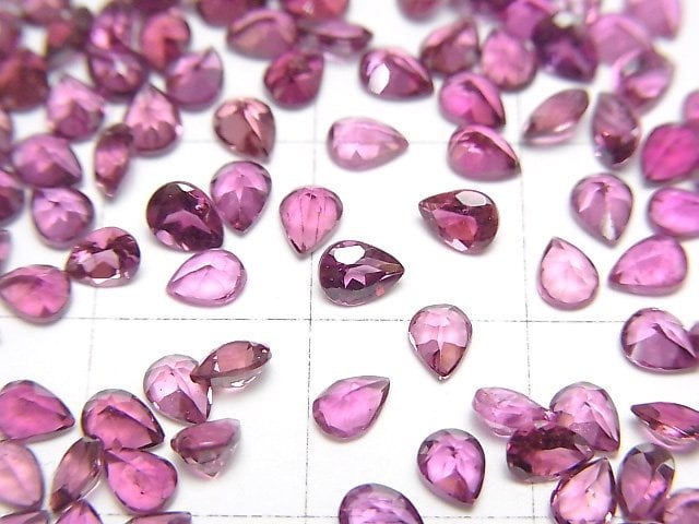 [Video]High Quality Pink Tourmaline AAA Loose stone Pear shape Faceted 4x3mm 5pcs