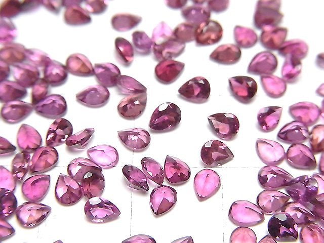 [Video]High Quality Pink Tourmaline AAA Loose stone Pear shape Faceted 4x3mm 5pcs