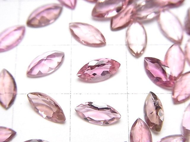 [Video]High Quality Pink Tourmaline AAA Loose stone Marquise Faceted 8x4mm 2pcs