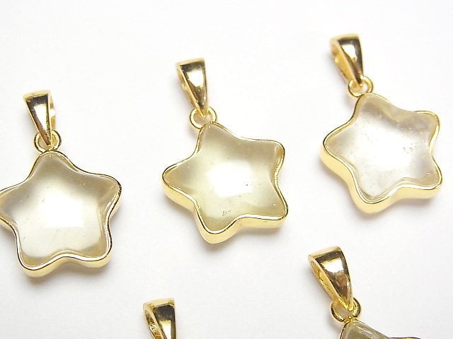 [Video]Libyan Desert Glass Star Pendant [SS][S][M] 18KGP 1pc