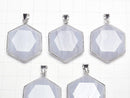 [Video] Blue Lace Agate AAA Hexagram Pendant 28-31mm Silver925 1pc