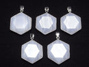 [Video] Blue Lace Agate AAA Hexagram Pendant 28-31mm Silver925 1pc