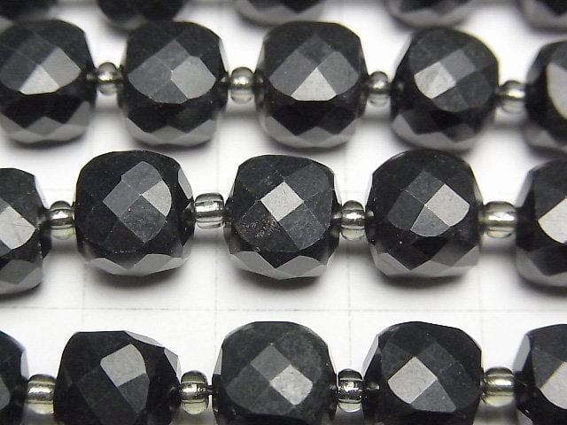 [Video]High Quality! Shungite AAA Cube Shape 9x9x9mm half or 1strand beads (aprx.15inch/36cm)