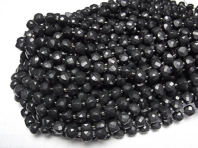 [Video]High Quality! Shungite AAA Cube Shape 9x9x9mm half or 1strand beads (aprx.15inch/36cm)