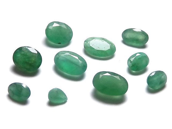 [Video][One of a kind] Brazil High Quality Emerald AAA- Loose stone Faceted 10pcs set NO.21