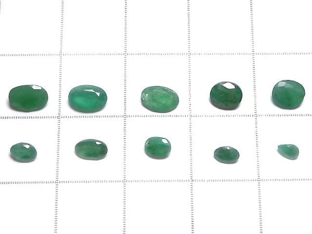 [Video][One of a kind] Brazil High Quality Emerald AAA- Loose stone Faceted 10pcs set NO.21