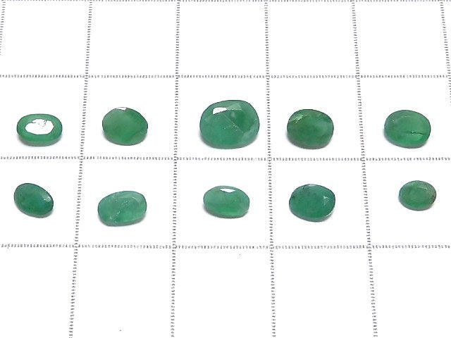 [Video][One of a kind] Brazil High Quality Emerald AAA- Loose stone Faceted 10pcs set NO.22
